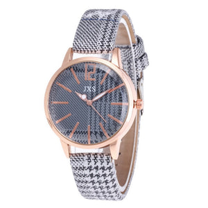 Leather Analog Quartz Wrist Watch Clock
