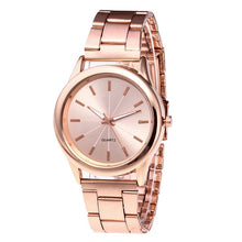 Load image into Gallery viewer, Women Rose Gold Silver Clock